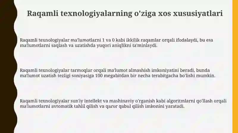 Raqamlitexnologiyalarningoʻzigaxosliklari 3