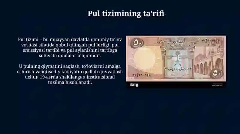 Pul tizimi va uning o‘ziga xos xususiyatlari 3