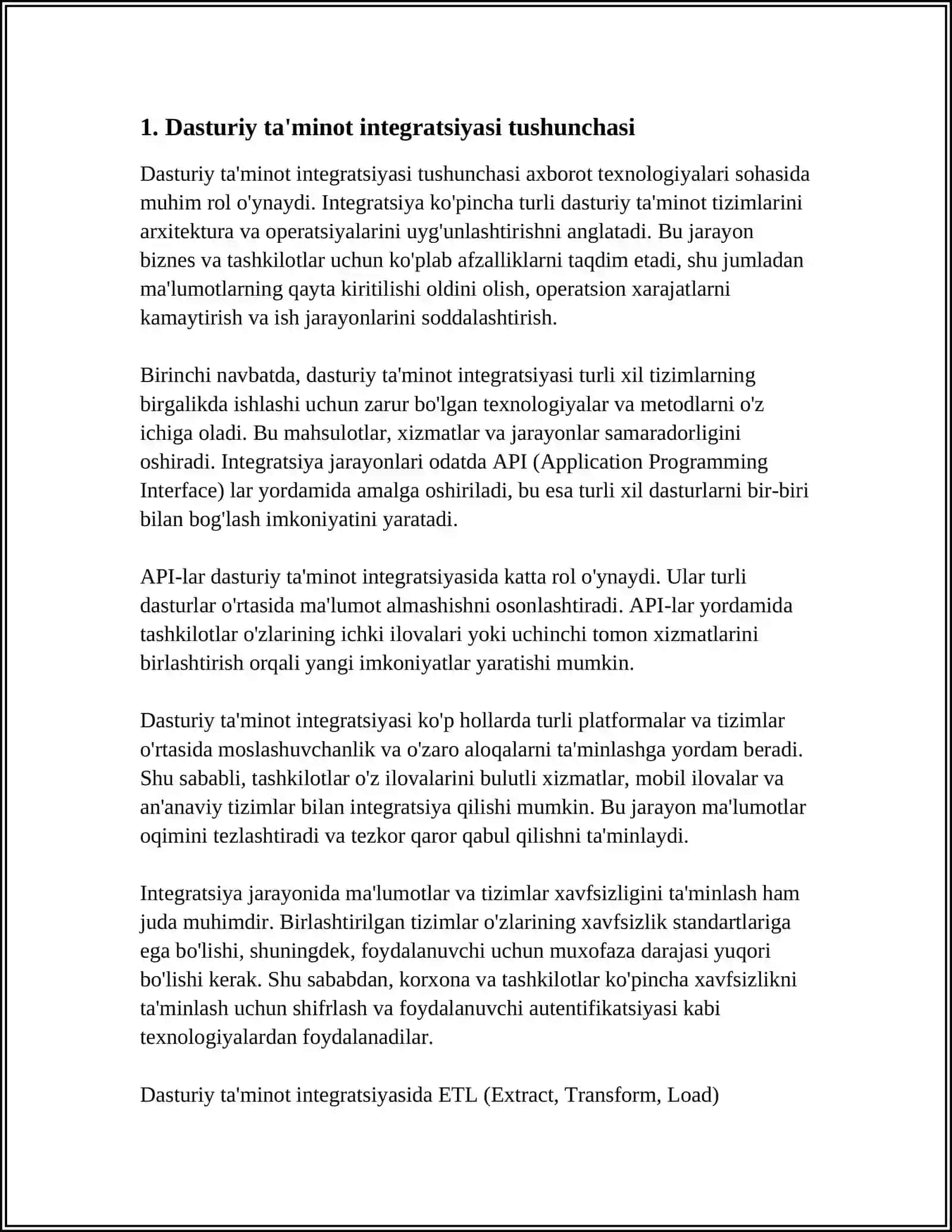 DASTURIY TA’MINOT INTEGRASIYASI 3