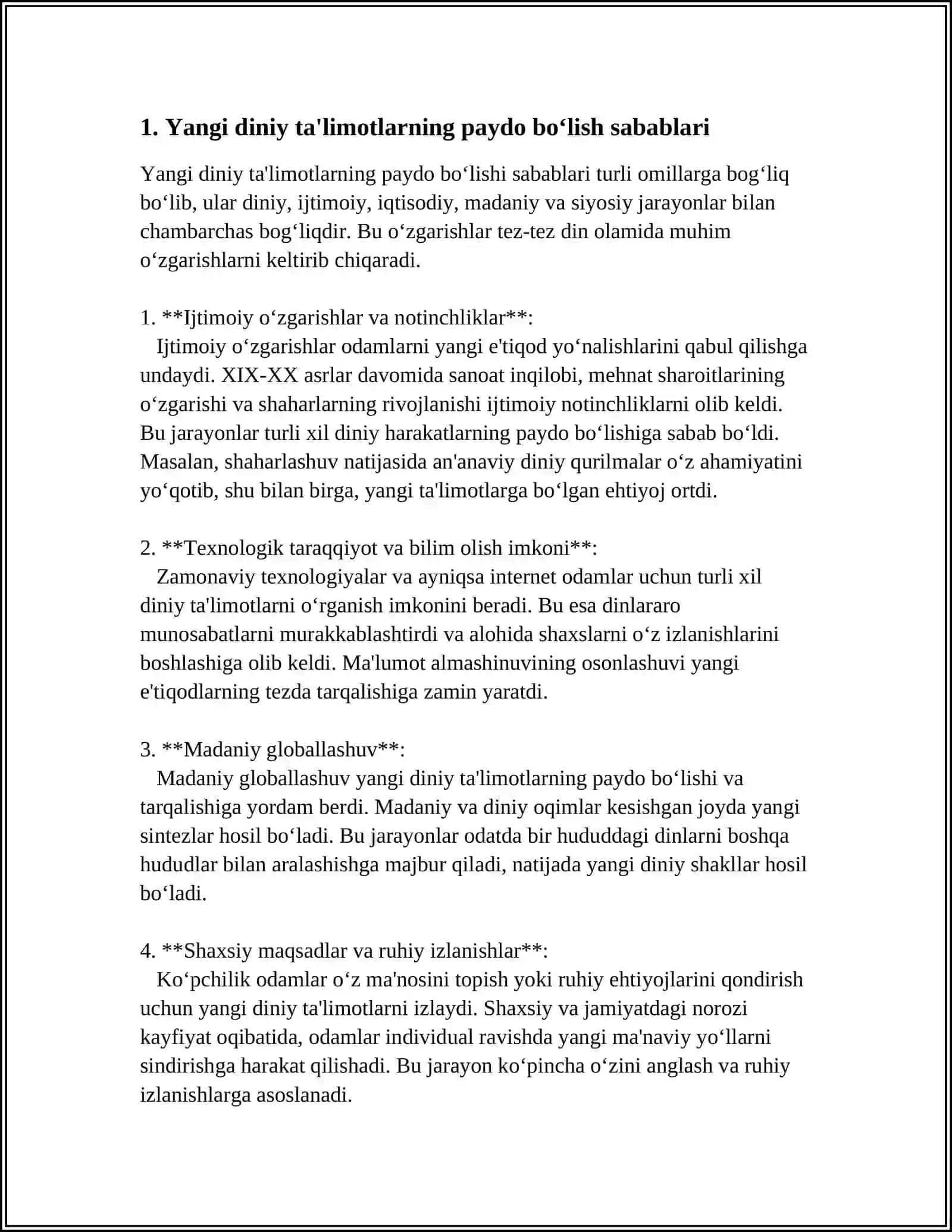 YANGI DINIY TA'LIMOTLAR VA SEKTALAR 3