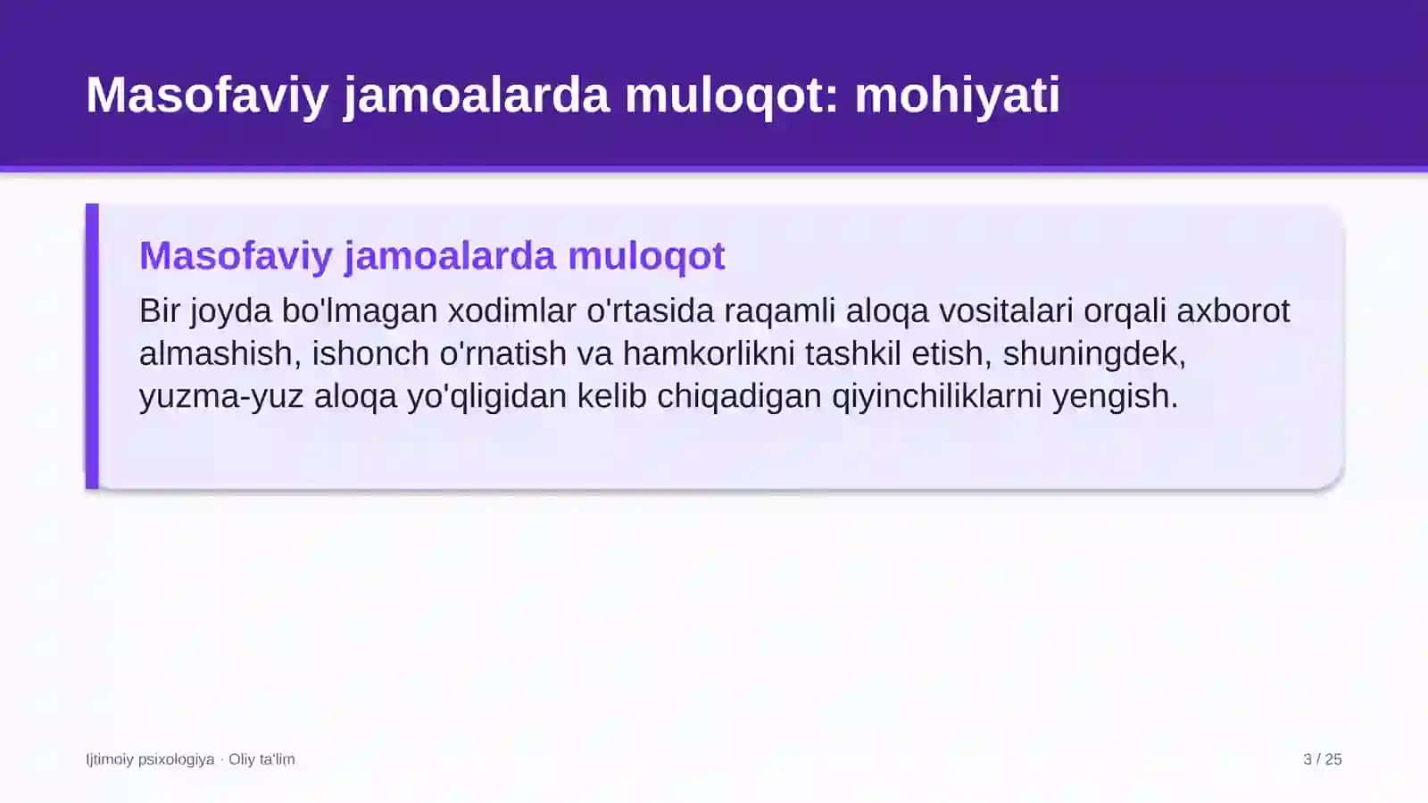yakka tartibdagi uy joy qurilishida masofaviy jamoalarda muloqot 1306 3