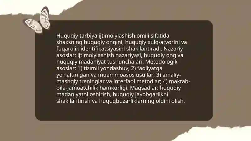 Huquqiy tarbiya ijtimoiylashish omili sifatida 3