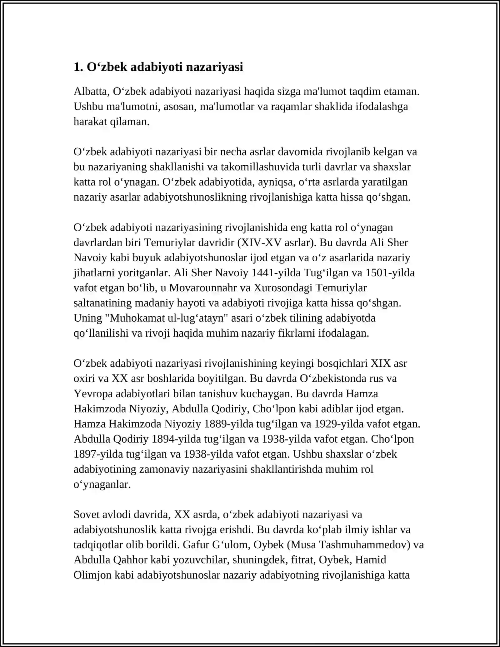 O‘zbek adabiyoti nazariyasi 3
