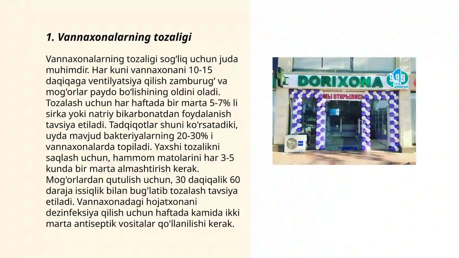 Dorixonada sanitariya qoidalari 3