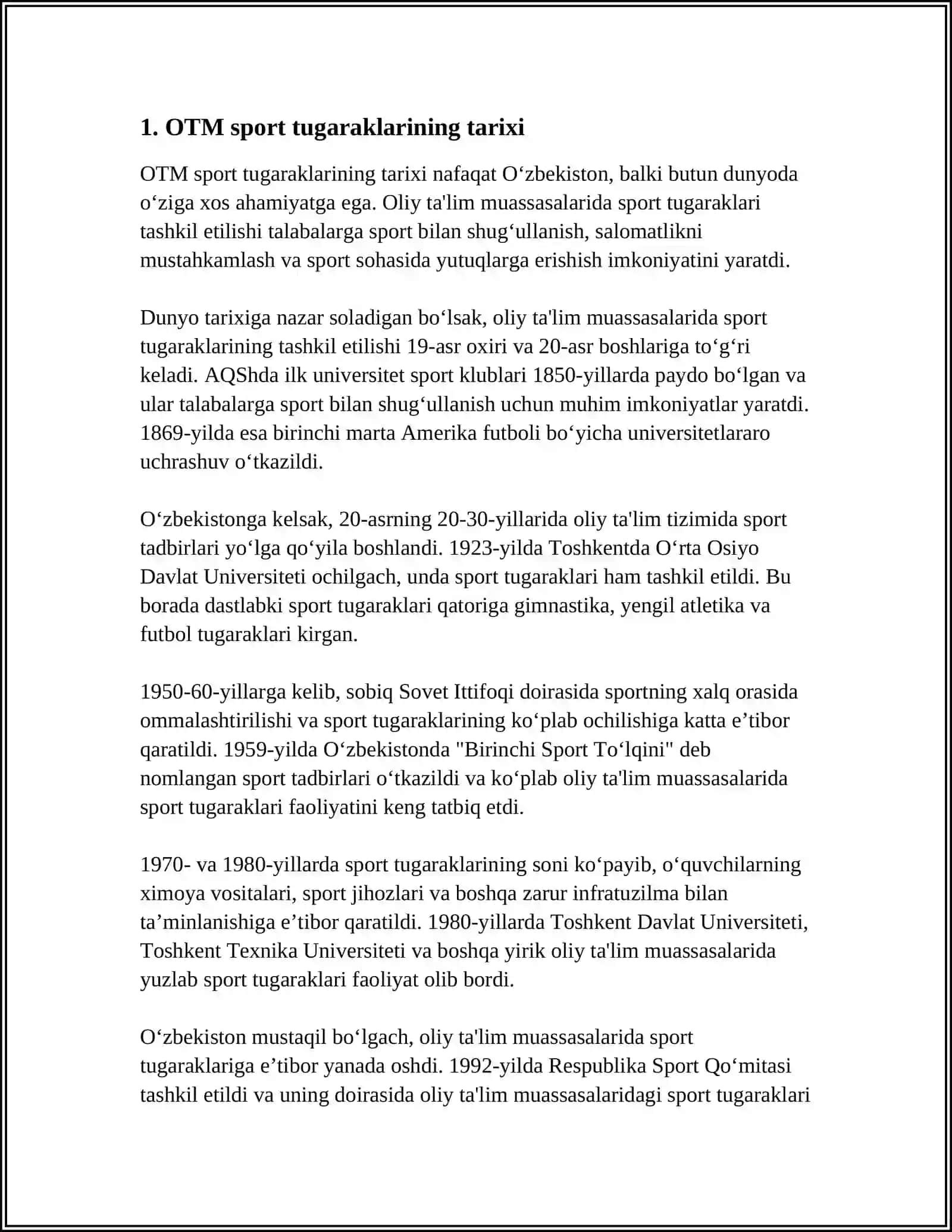 OTM SPORT TÓGARAKLARIDAGI MASHG'ULOTLAR HAQIDA MA'LUMOT 3
