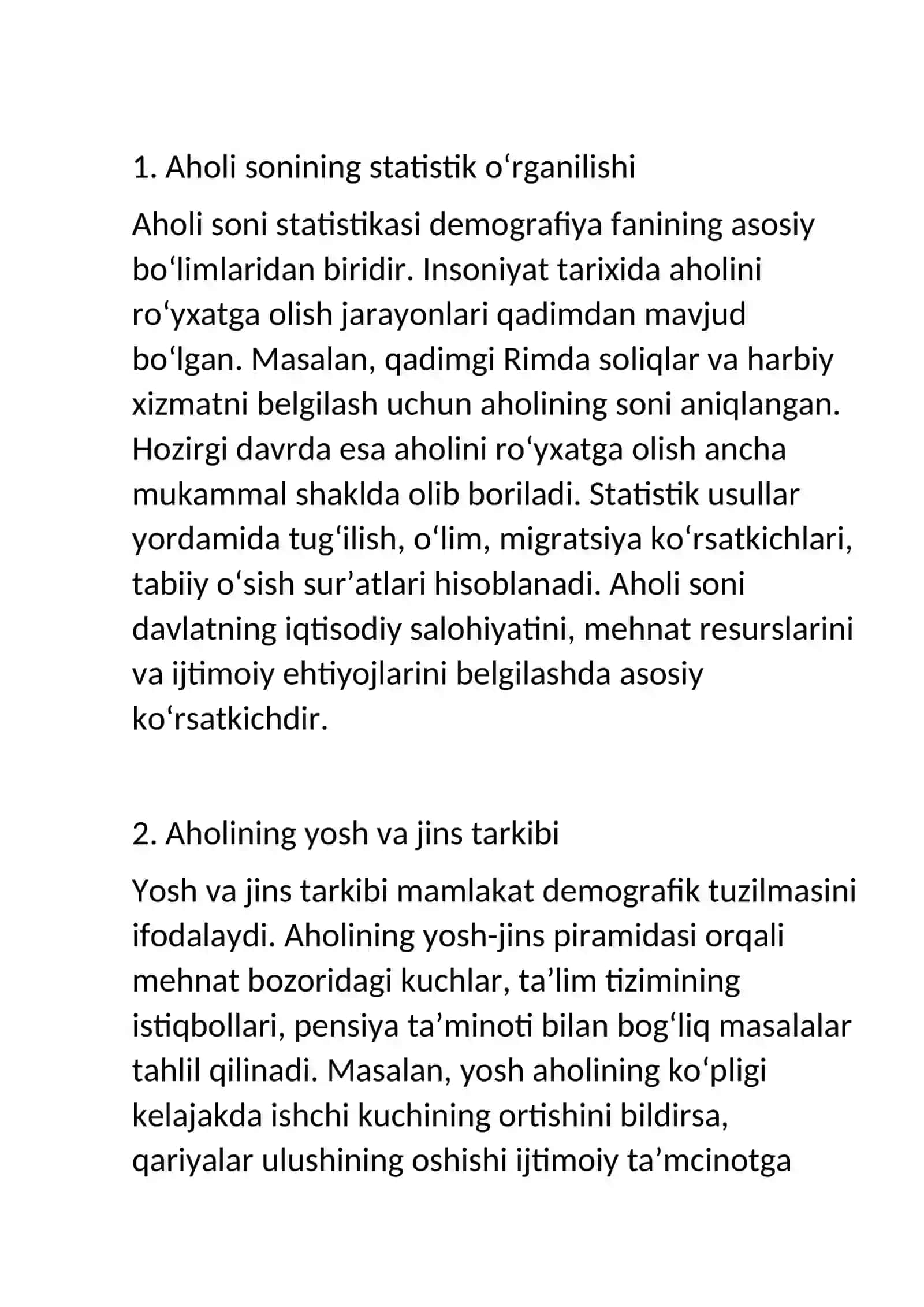 Aholi soni va tarkibi statistikasi 3