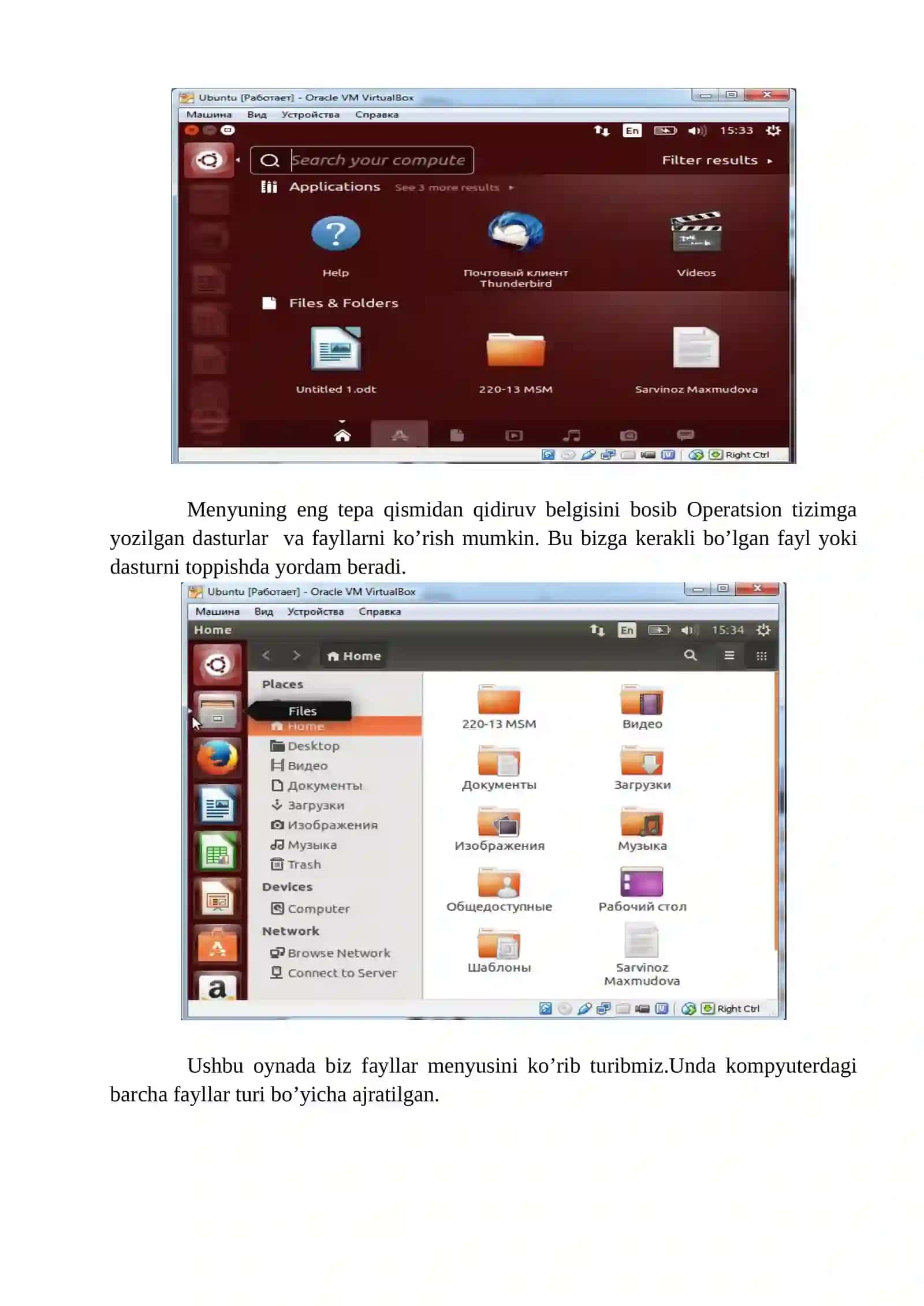 Linux operatsion tizimida ishlash ko’nikmalarini hosil qilish 3