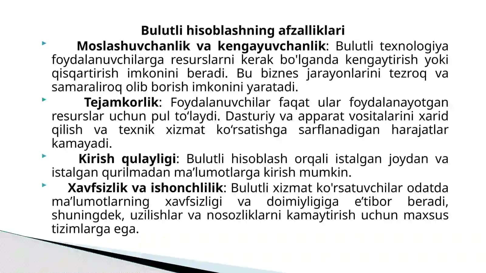 4-Мavzu.Raqamliiqtisodiyotdabulutlihisoblash,kattama’lumotlarvabuyumlarinternetitexnologiyalari 3