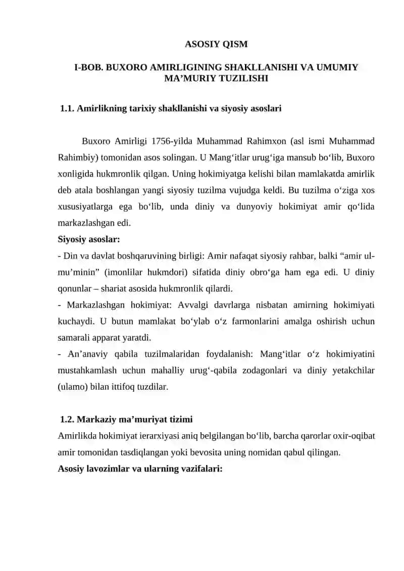 Buxoro Amirligining Harbiy-Maʼmuriy Tuzilish 3