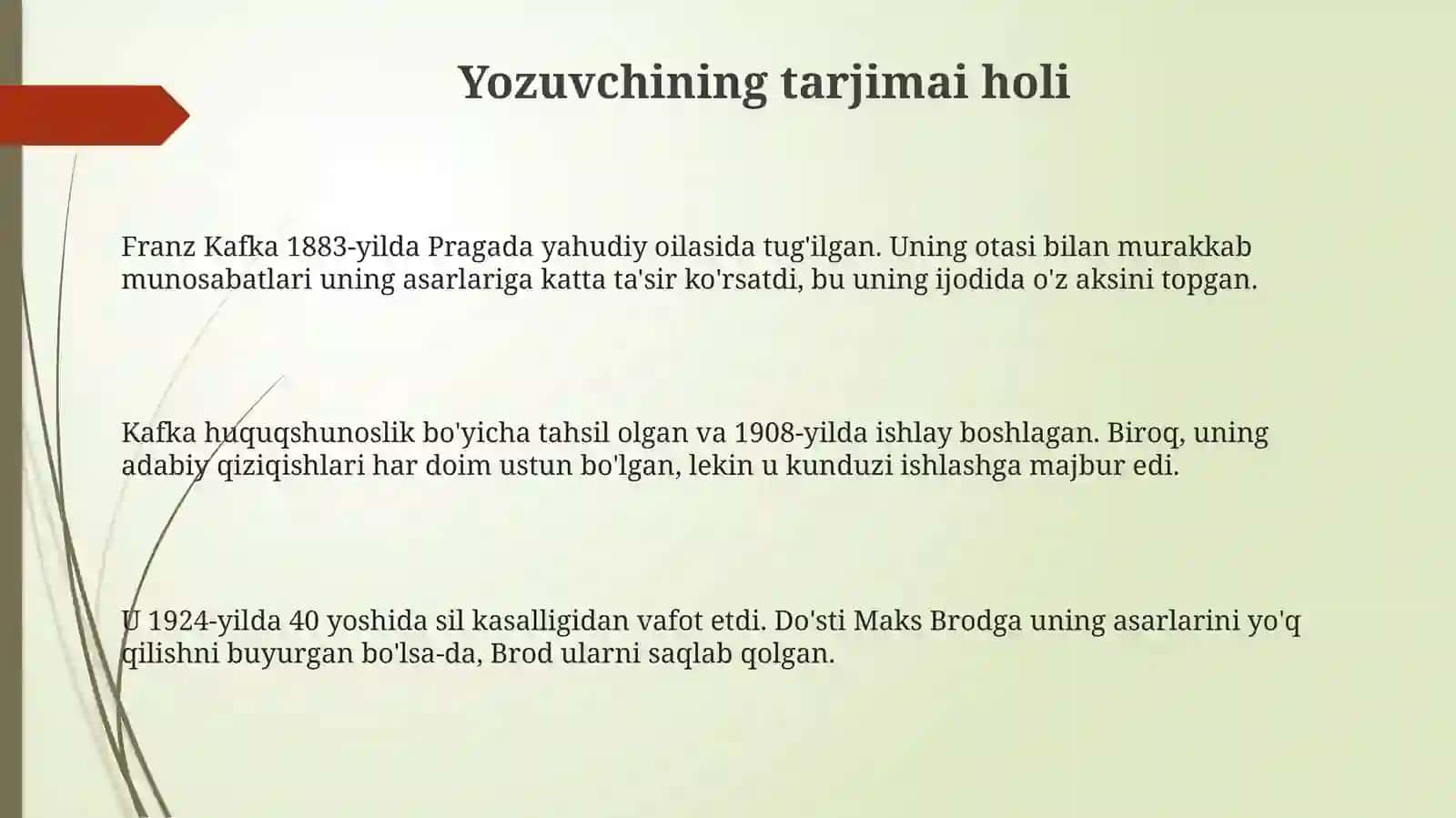 Frans KafkaJarayonasari 3