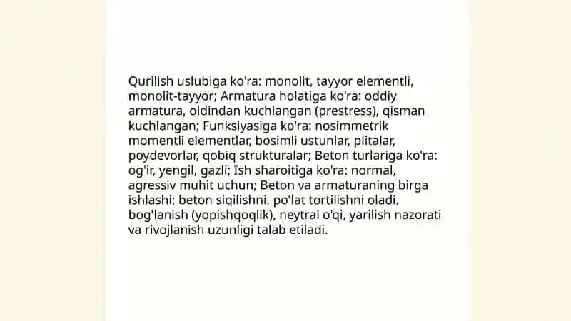 Temir betonning turlari 3