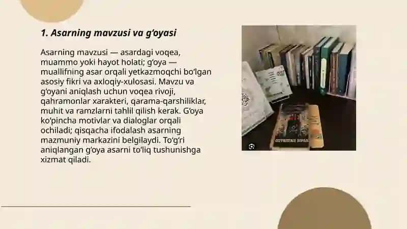 Badiiy asarlarni mutolaa qilish 3