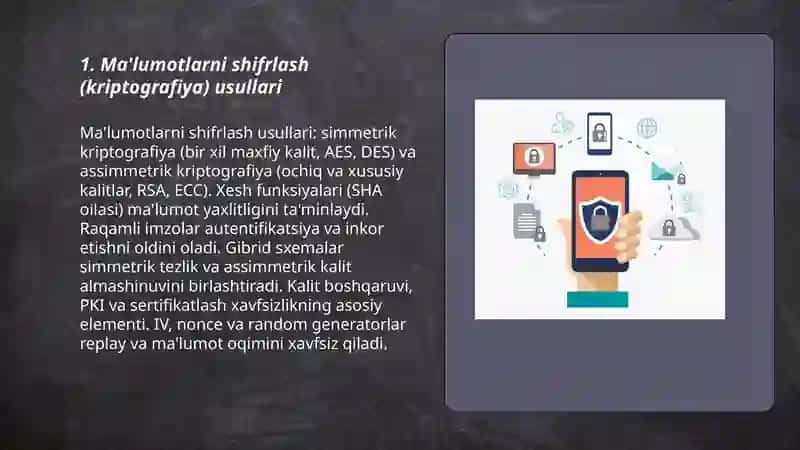 Ma'lumotlarni shifrlash (kriptografiya) usullari 3
