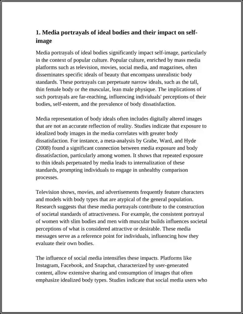 THE INFLUENCE OF POPULAR CULTURE ON BODY IMAGE 3