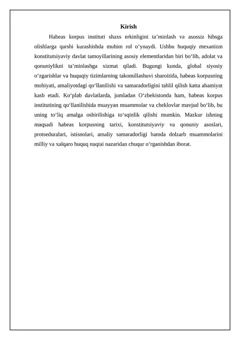 Habeas Corpus: Tarix va Konstitutsiyaviy Asoslar 3