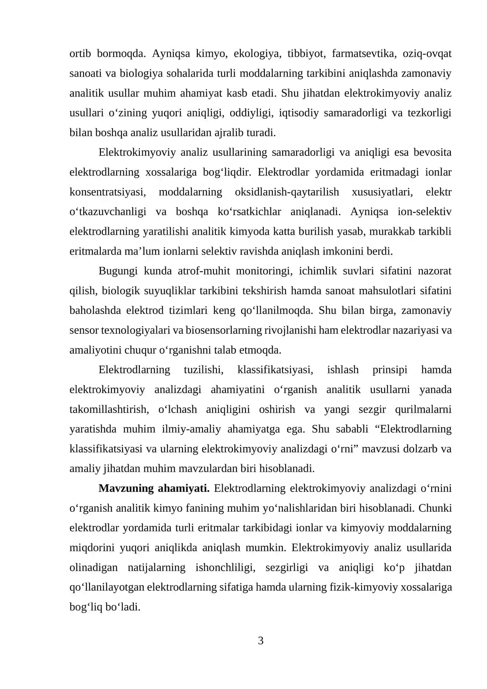 ELEKTRODLARNING ELEKTROKIMYOVIY ANALIZDAGI NAZARIY ASOSLARI 3