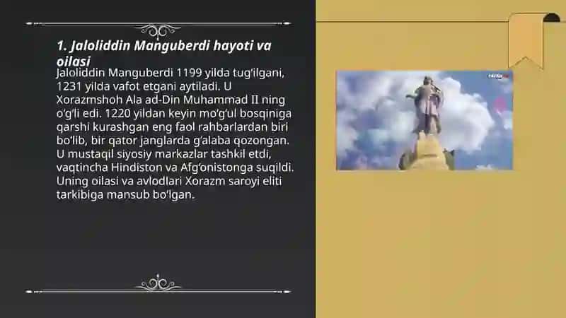 Jaloliddin Manguberdi hayoti va oilasi 3