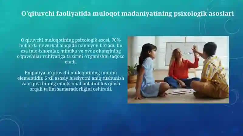 Oʻqtuvchi faolyatidagi muloqot madanyati psixalogiyasu 3