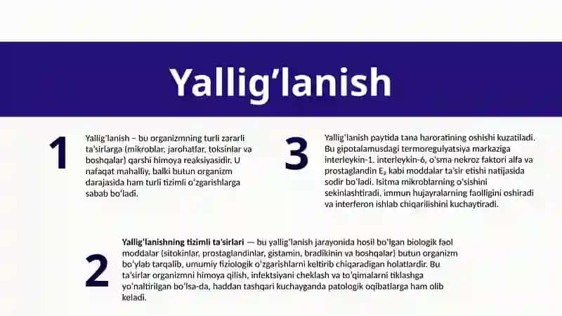 Yallig'lanish nitizimlari 3