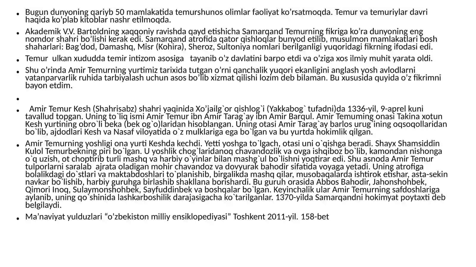 Amir Temurdavlatining xalqaro munosabatlari tarixi 3