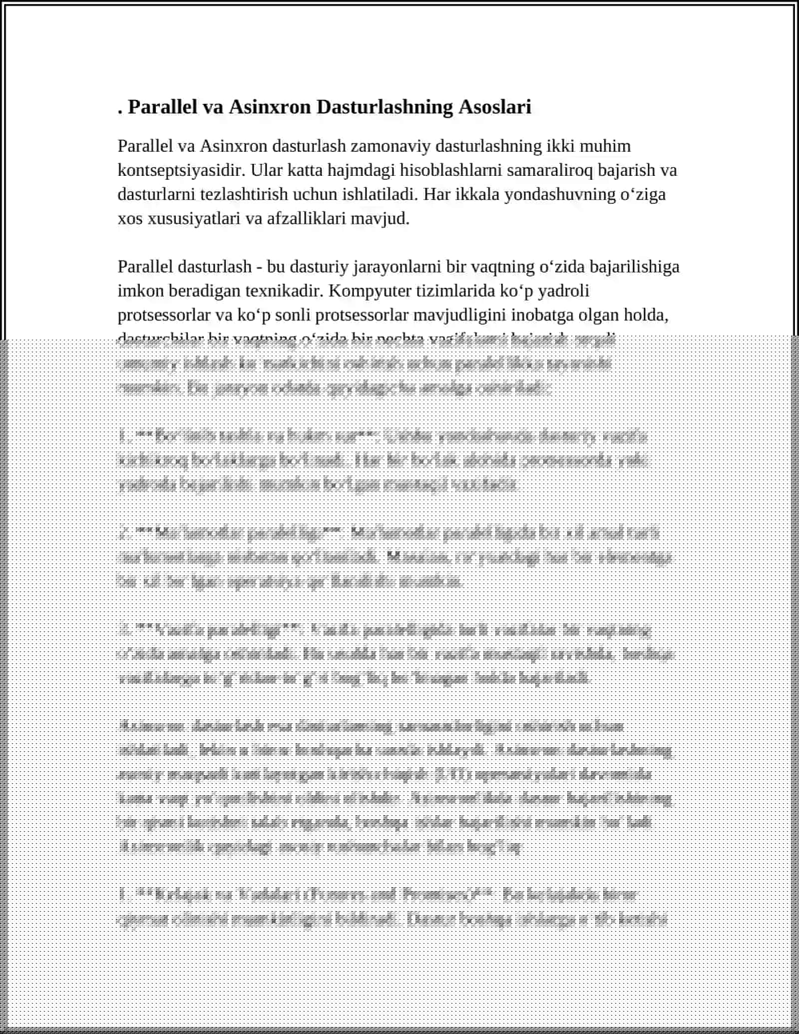 PARALLEL VA ASINXRON DASTURLASH USULLARI 3
