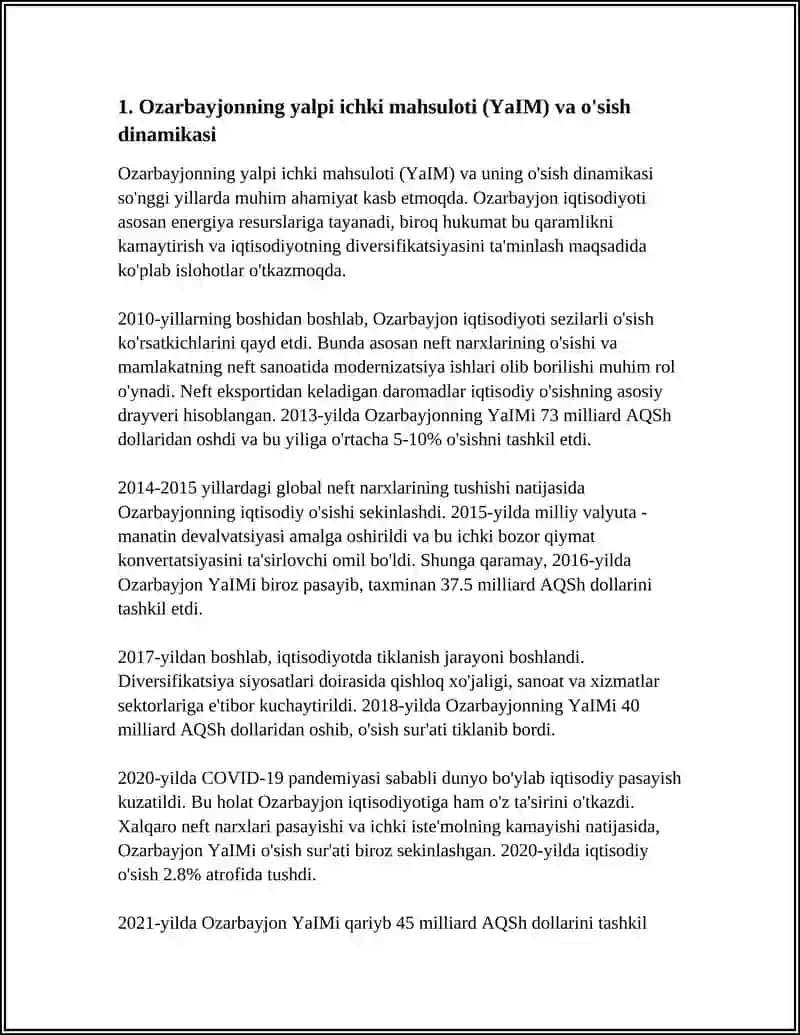 AZARBAYJAN HAQIDA IQTISODIY STATISTIKA 3