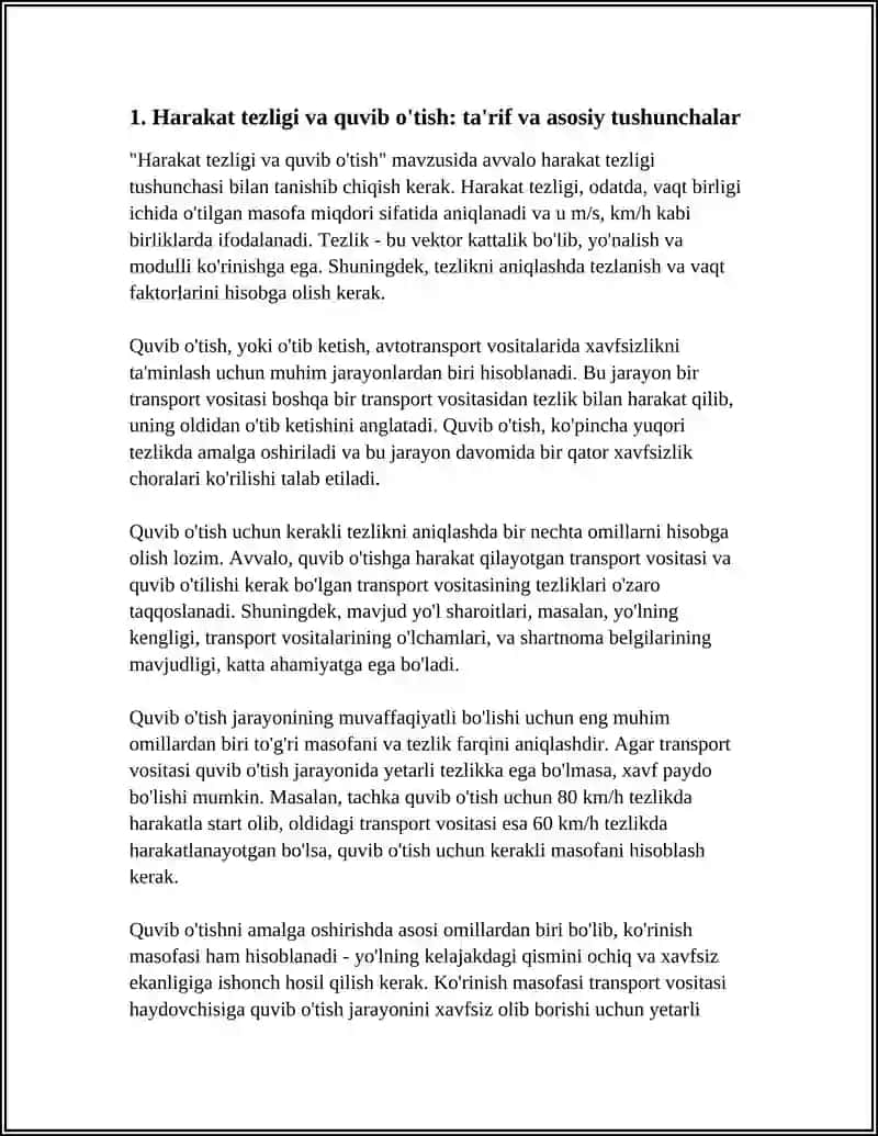 HARAKAT TEZLIGI QUVIB UTISH 3