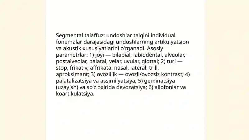 O'rganilayotgan tilda talaffuz turlari 3