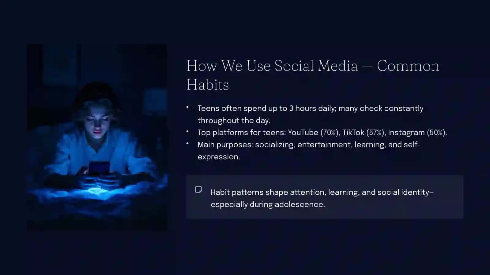 Social Media: Habits, Origin, and Influence 3
