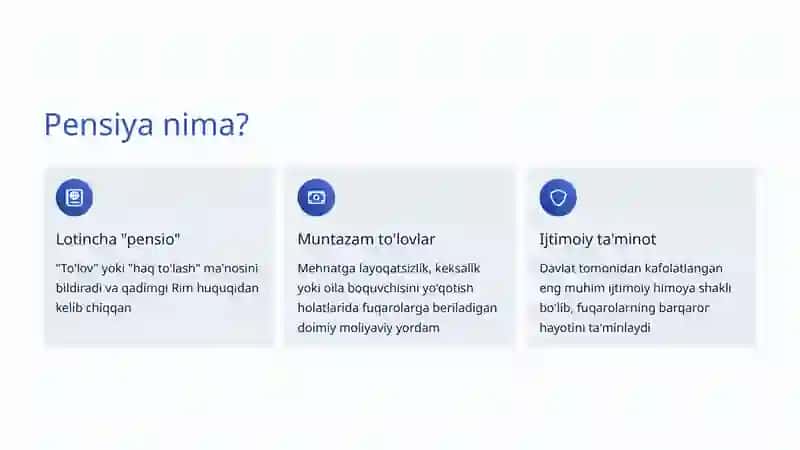 Pensiya Tizimi Islohoti: O'zbekistonning Kelajagi 3