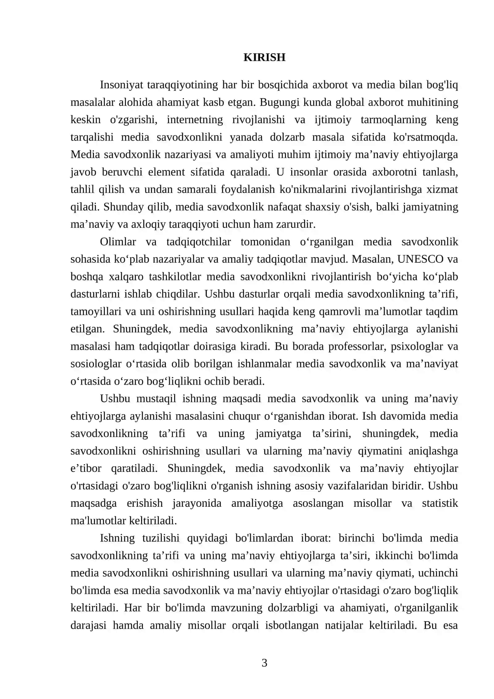 Media savodxonlikni maʼnaviy ehtiyojlarga aylanishi 3