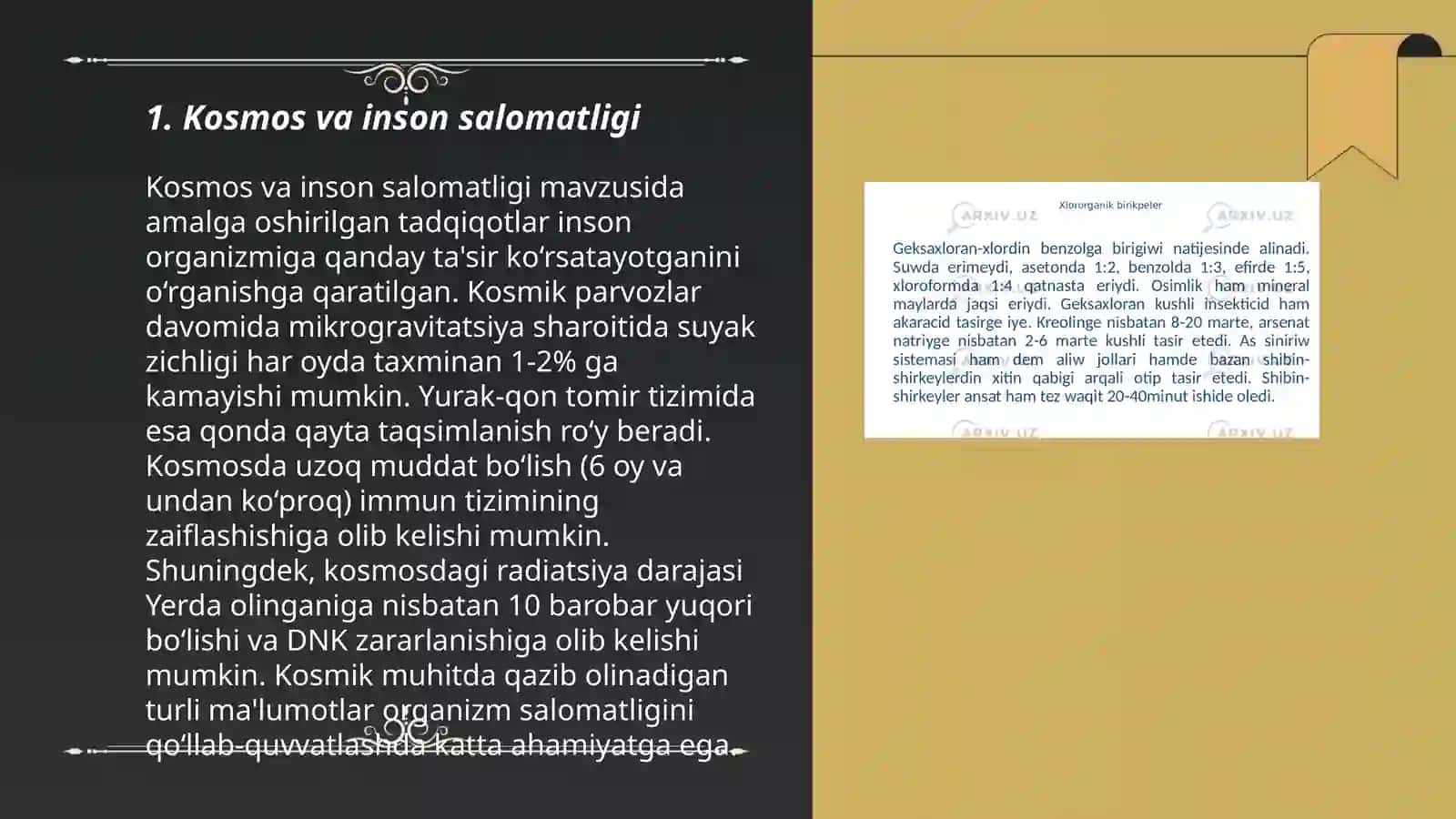 Kosmos, insan ham ekologiya 3