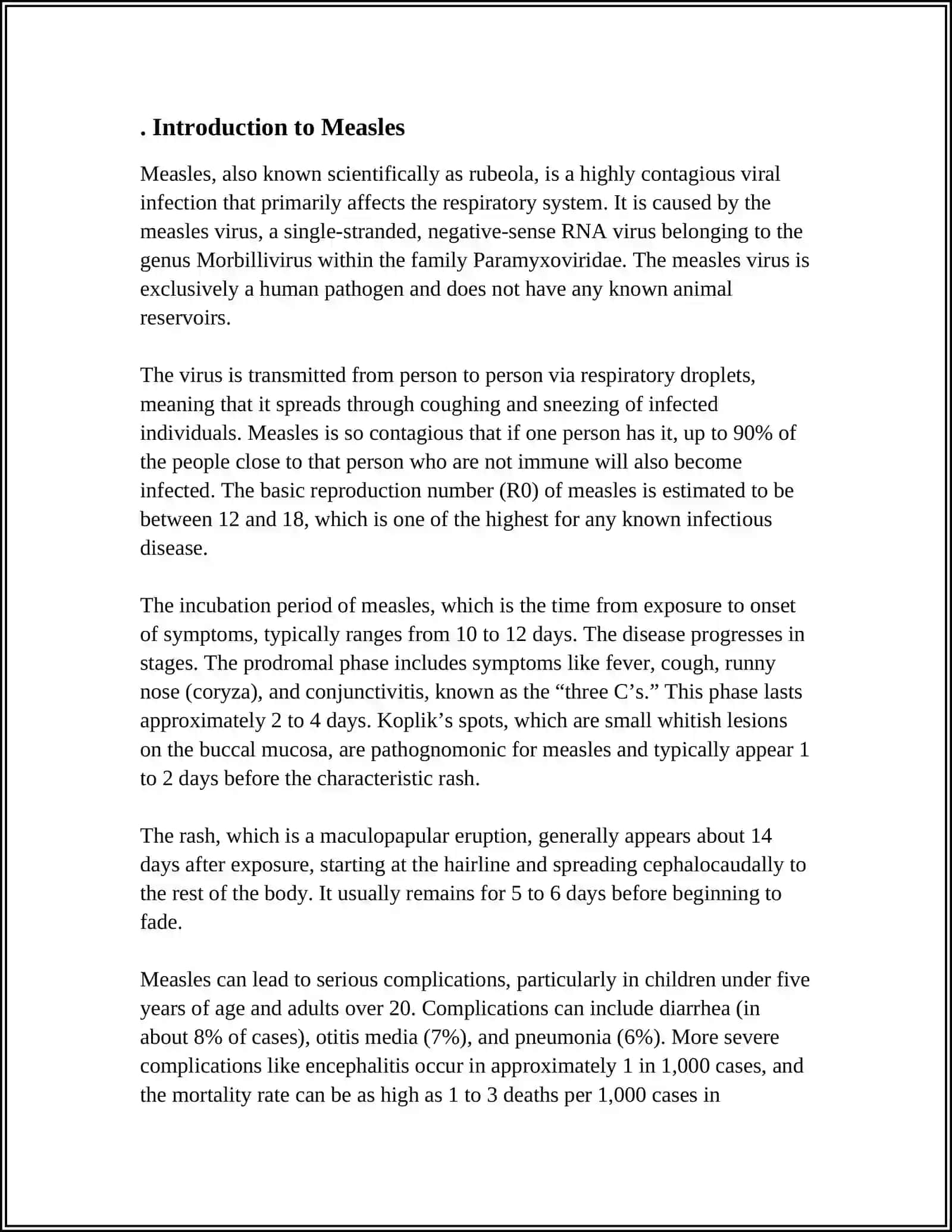 MEASLES PRESENT SIMPLR TENSE CULTURE PROJECT 3