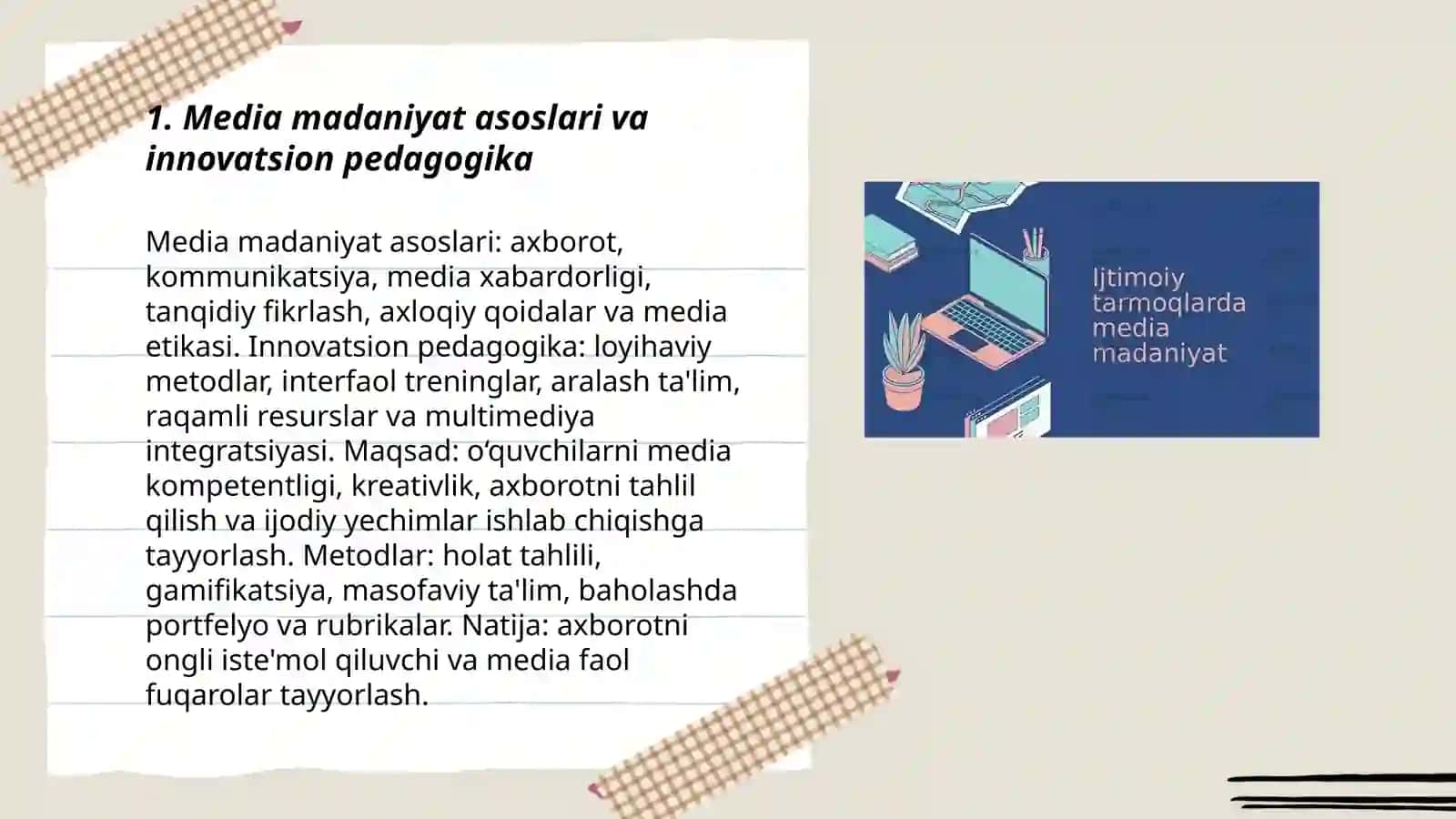 Media madaniyat-Inovatsion pedagokika 3