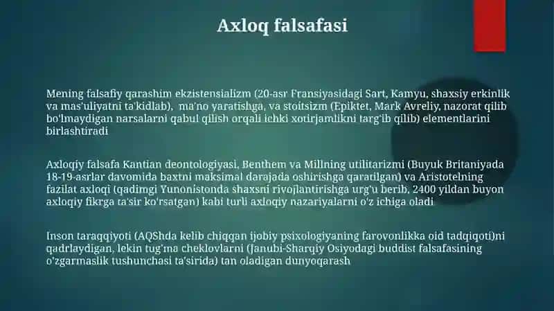 Mening Falsafaviy Dunyo qarashim 3