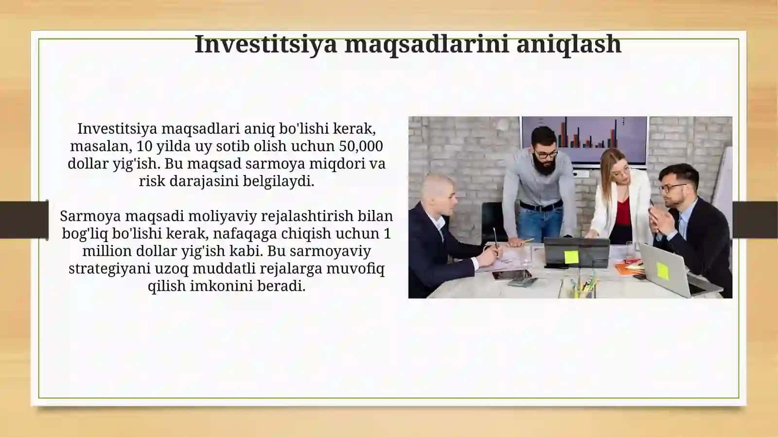 Investitsion strategiyani ishlab chiqish prinsiplari 3