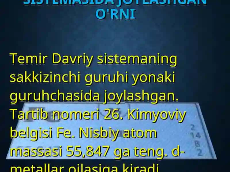 Temir Atomining Kimyoviy Xossalari 3