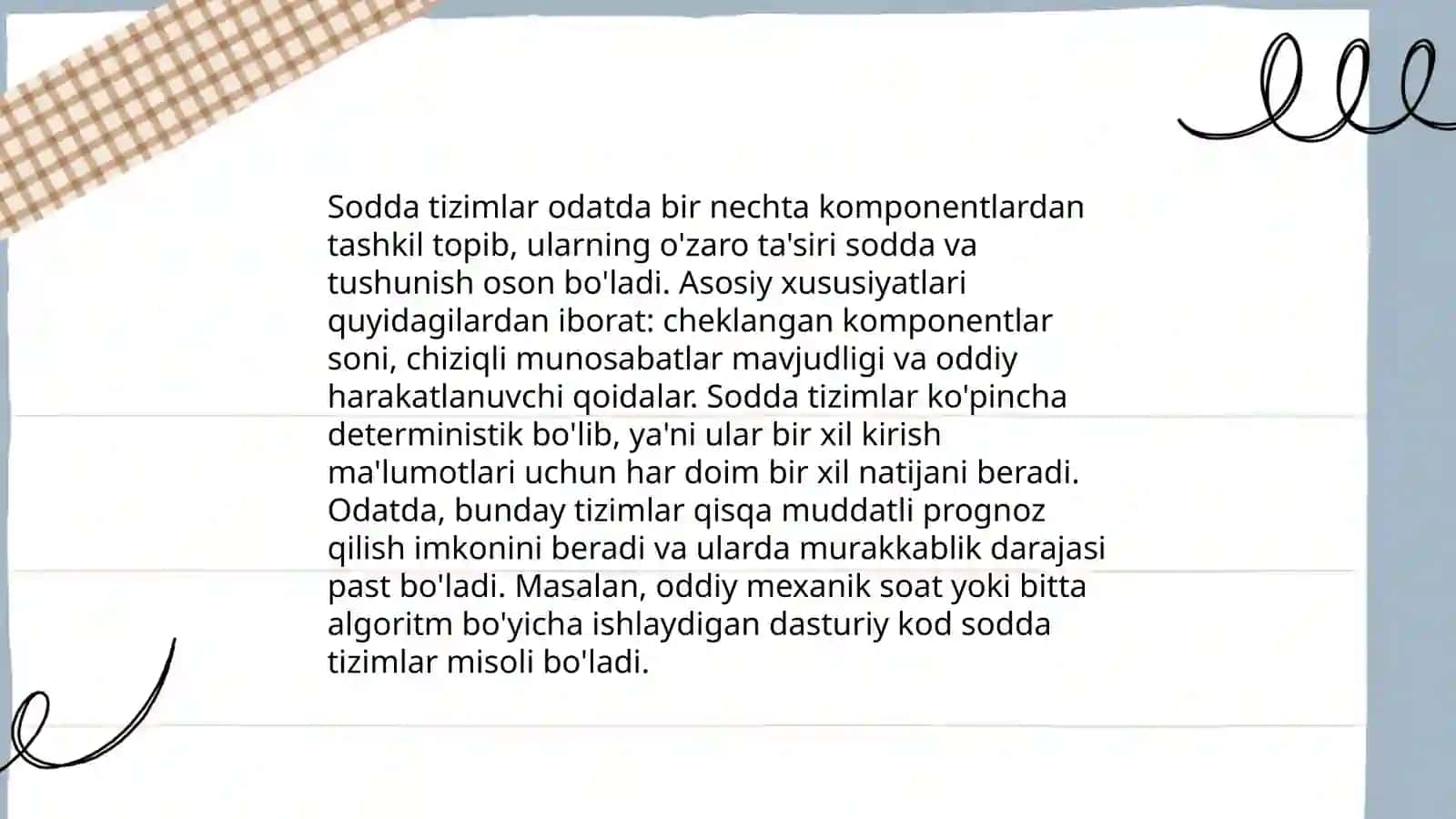 Sodda va murakkab tizimlar haqida tushuncha 3