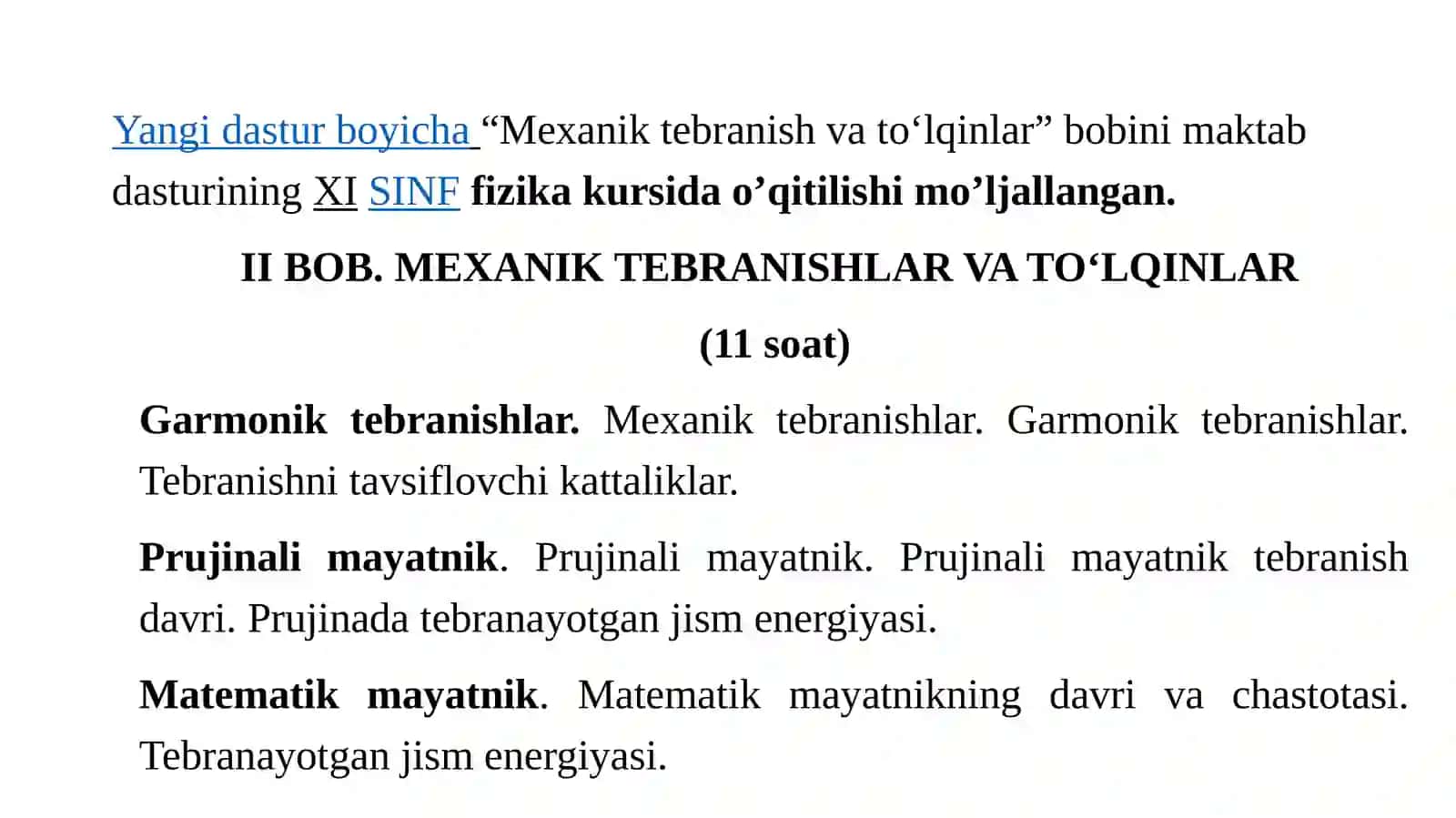 MEXANIK TEBRANISHLAR VA TO‘LQINLAR 3