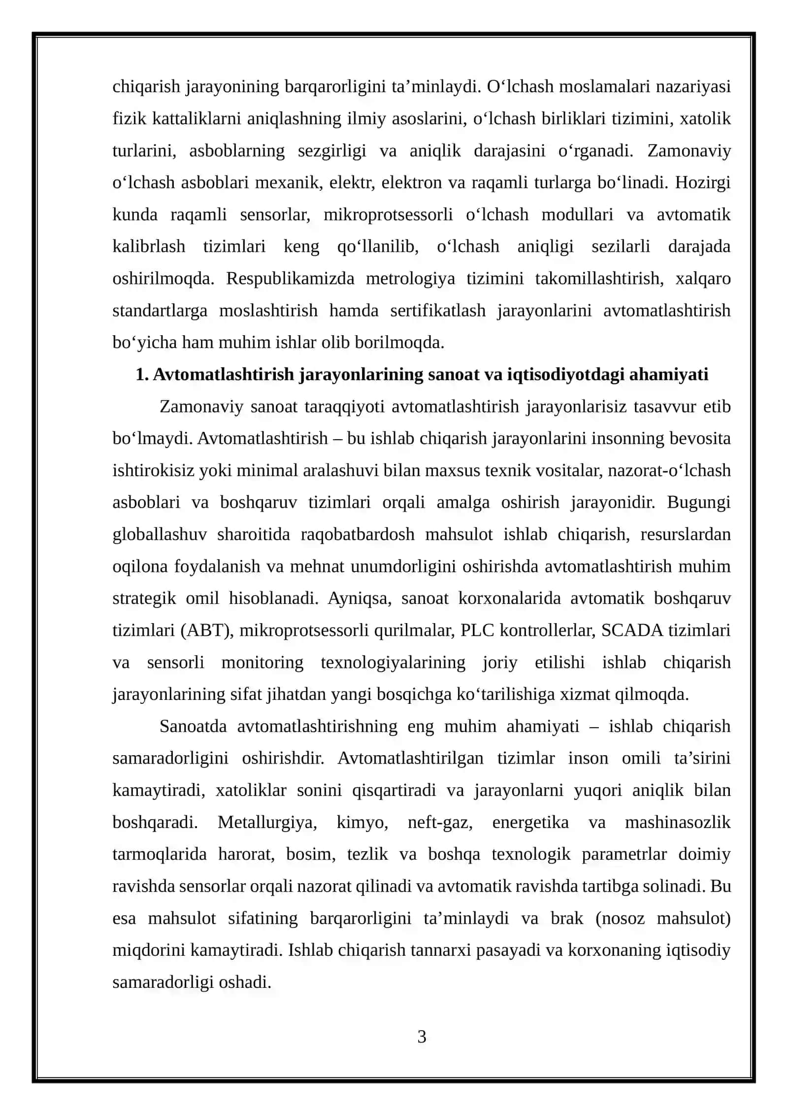 O'lkash va nazorat tizimlari 3