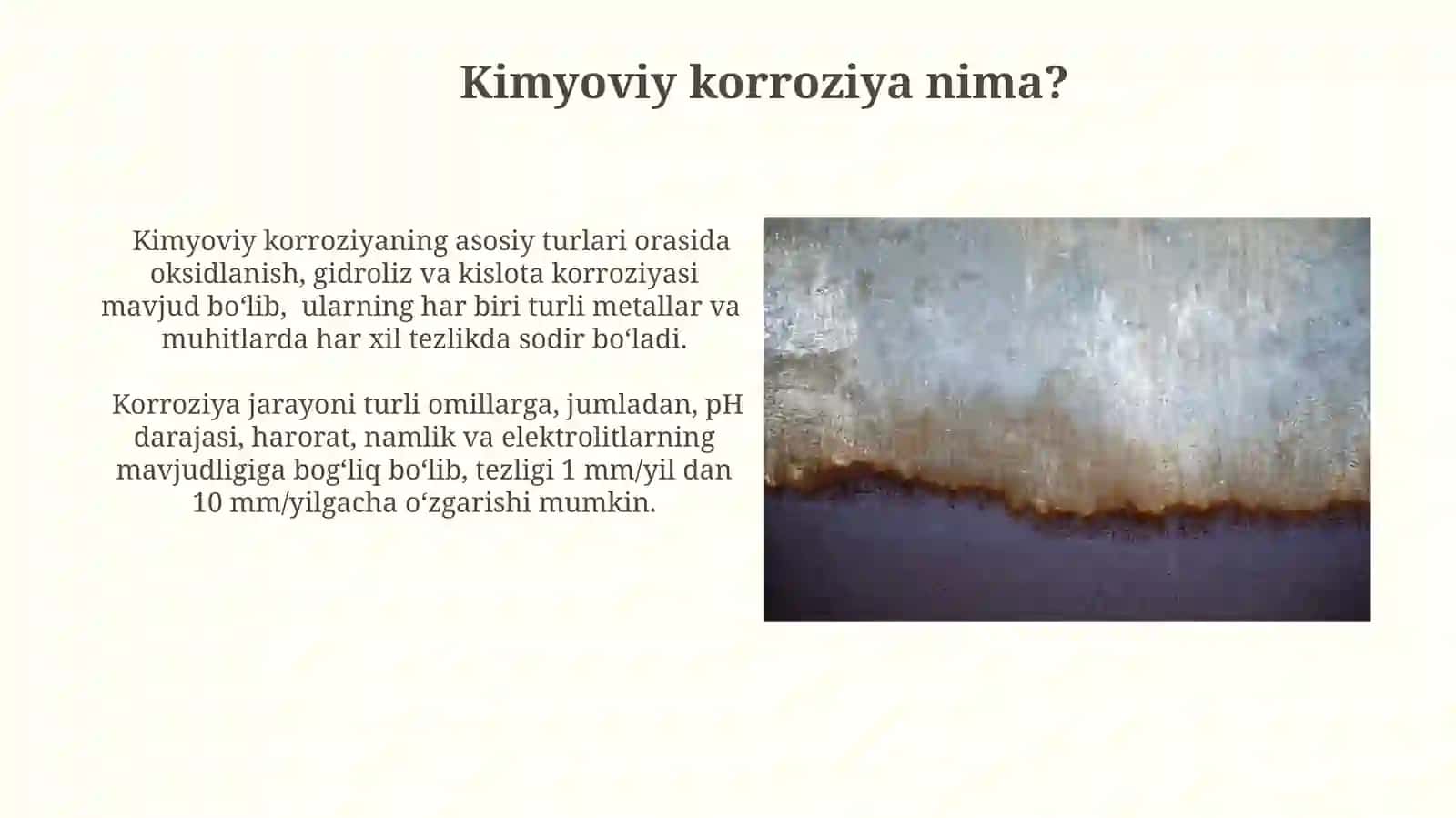 Kimyoviy korroziya 3