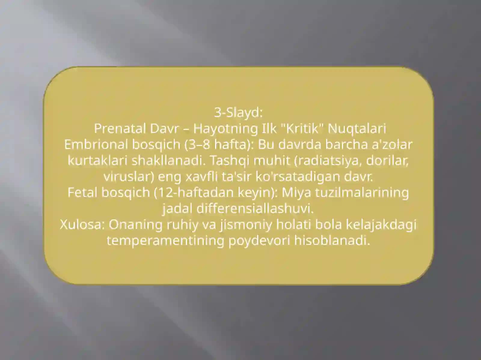 Inson ontogenezidagi kritik davrlar va psixologikinqirozlar 3