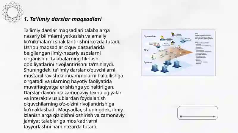Ta'limiy va nazorat darslarini tashkil etish 3