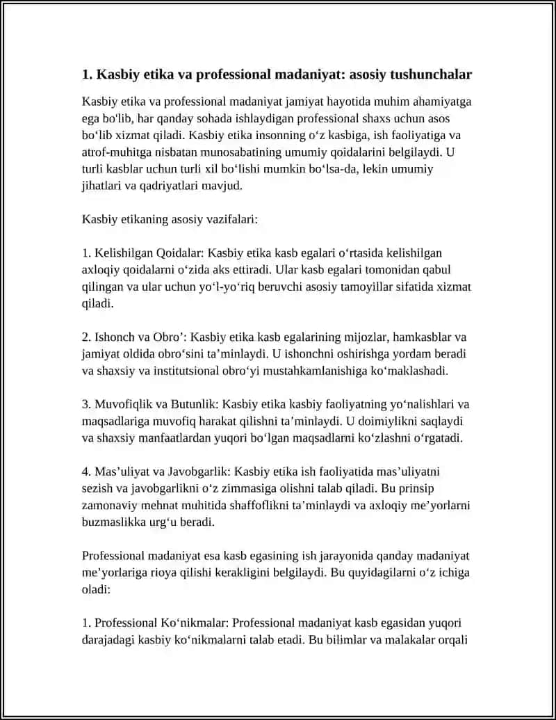 Kasbiy Etika va Professional Madaniyat 3