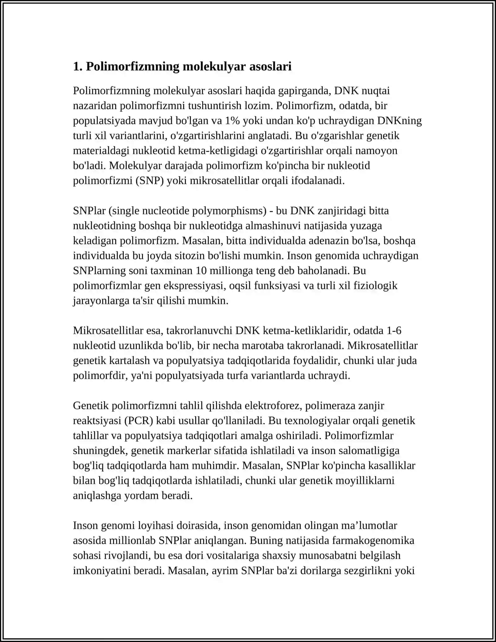 MUSTAQIL ISH Mavzu: POLIMIRFIZM 3