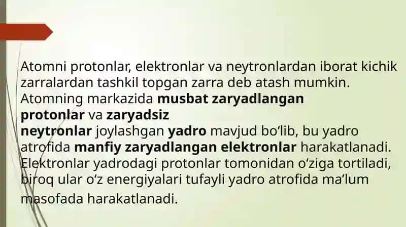 ATOM TUZILISHI 3