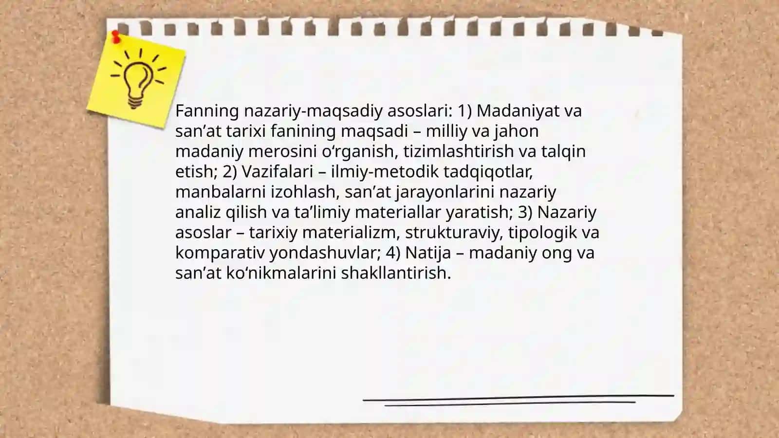 Madaniyat va Sanʼat Tarixi Fanining Maqsad va Vazifalari 3