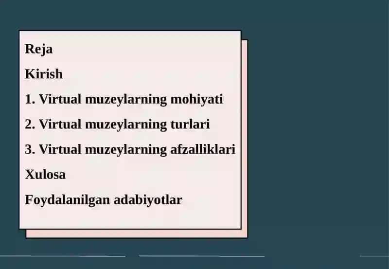 Virtualmuzeylar va ularning ahamiyati 3