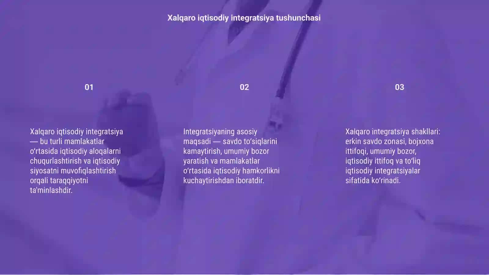 Xalqaro iqtisodiy integretsiya uning mazmuni va shakillari 3