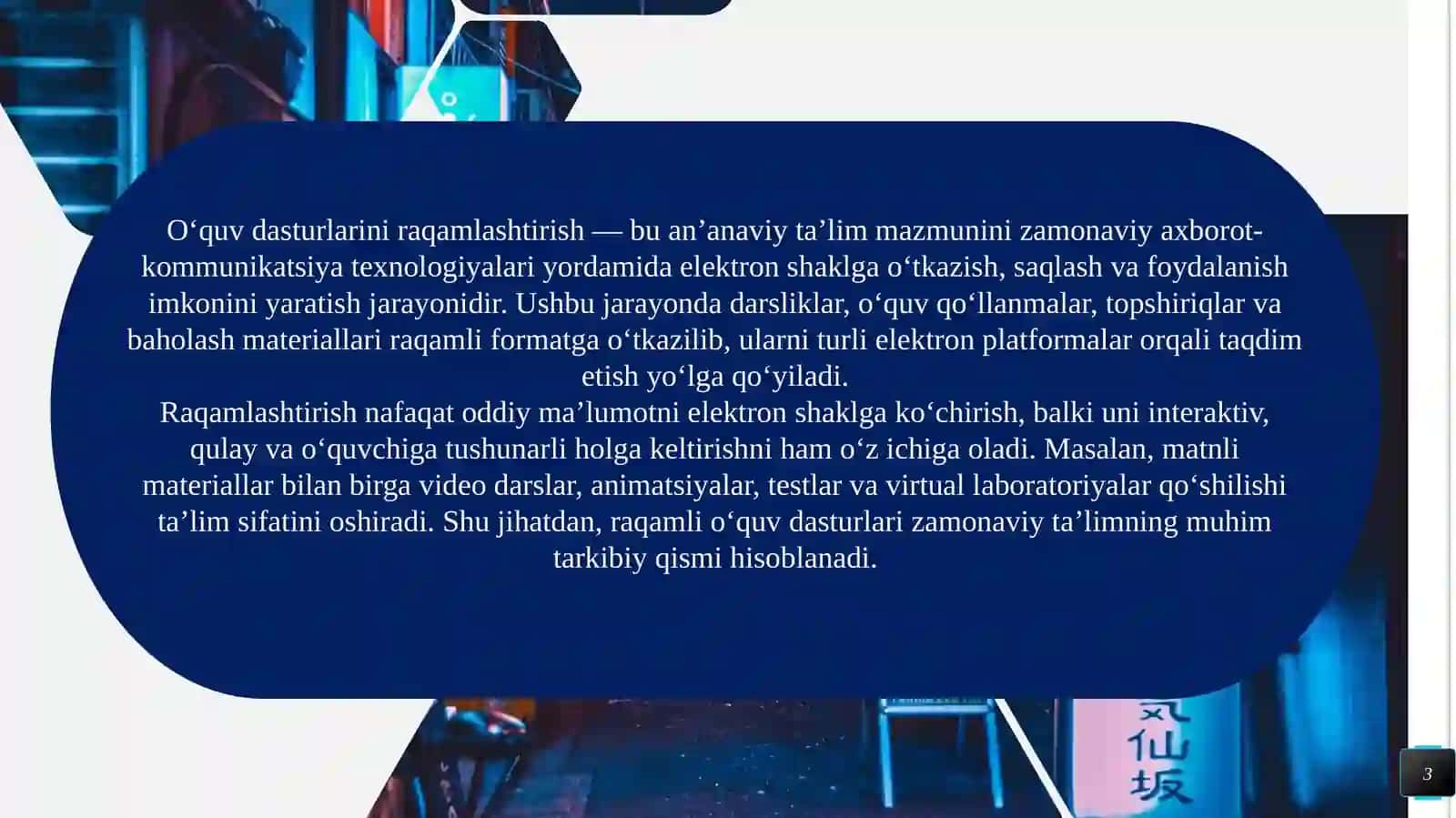 O’quv dasturlarini raqamli formatda ishlab chiqish 3
